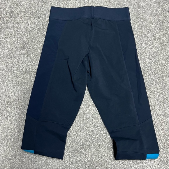 Adidas Leggings Women Small Navy Blue Wind Tight Performance Mid Rise Dt9365 NEW - Picture 8 of 10